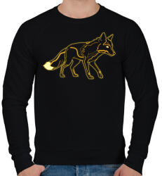 printfashion Neon Fox - Férfi pulóver - Fekete (17444226)