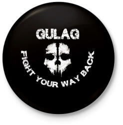 printfashion Gulag - Fight your way back - Kitűző, hűtőmágnes - Fekete (17382875)