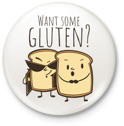printfashion Glutén díler - Kitűző, hűtőmágnes - Fehér (17075427)