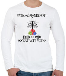 printfashion Boromir kockát hozott volna - Férfi hosszú ujjú póló - Fehér (16966641)