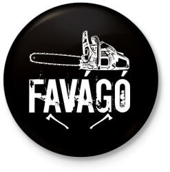 printfashion favágó - Kitűző, hűtőmágnes - Fekete (17465523)