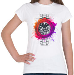printfashion Színes óra - Női póló - Fehér (17173657)