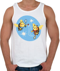 printfashion Tollasozó méhecskék - Férfi atléta - Fehér (17055688)