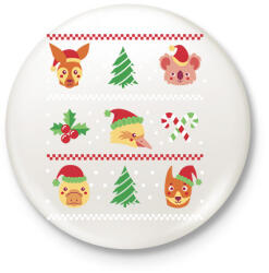 printfashion Állatos csúnya pulcsi - Kitűző, hűtőmágnes - Fehér (16976449)