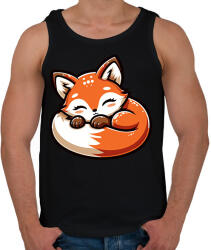 printfashion Alvó róka - Férfi atléta - Fekete (17463293)