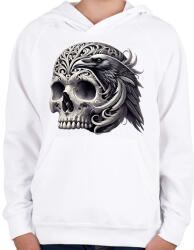 printfashion Koponya - Gyerek kapucnis pulóver - Fehér (17196447)