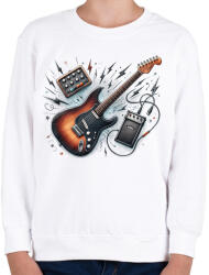 printfashion gitáros - Gyerek pulóver - Fehér (17262874)