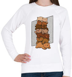 printfashion Kismackók - Női pulóver - Fehér (17120568)