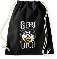 printfashion WildRaccooN® StayWild - Sportzsák, Tornazsák - Fekete (17265141)