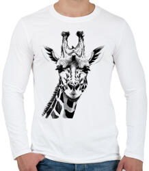 printfashion Zsiráf - Férfi hosszú ujjú póló - Fehér (17117416)