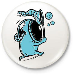 printfashion Űrhajós - Kitűző, hűtőmágnes - Fehér (17042457)