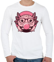 printfashion Axolotl - Férfi hosszú ujjú póló - Fehér (17049365)