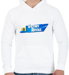 printfashion Fortnite - Férfi kapucnis pulóver - Fehér (17024127)