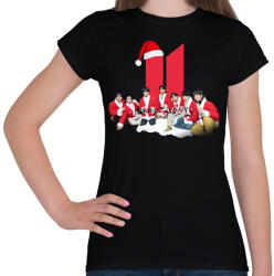 printfashion BTS Karácsony - Női póló - Fekete (16873972)