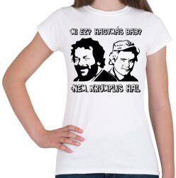 printfashion Bud Spencer és Terence Hill ( Mi ez? Hagymás bab? ) - Női póló - Fehér (16946395)