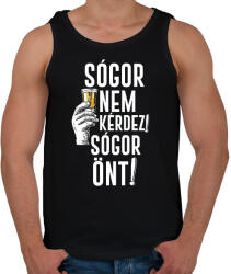 printfashion Sógor nem kérdez sógor önt - Férfi atléta - Fekete (16930862)