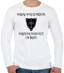 printfashion Where was Gondor? (sör) - Férfi hosszú ujjú póló - Fehér (16967541)