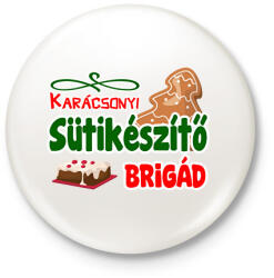 printfashion Karácsonyi sütikészítő brigád - Kitűző, hűtőmágnes - Fehér (16911047)