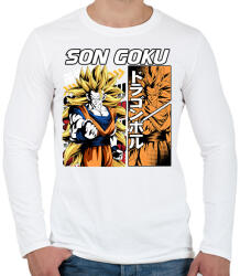 printfashion Son goku - Férfi hosszú ujjú póló - Fehér (17415610)
