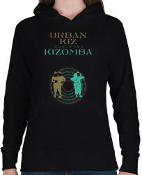 printfashion UrbanKiz Kizomba táncos S0206 gold-green - Női kapucnis pulóver - Fekete (16970729)