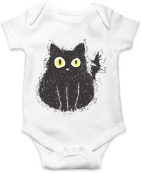 printfashion Fekete macska - Baba Body - Fehér (17176702)