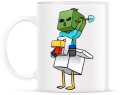 printfashion Csirke zombi minecraft - Bögre - Fehér (17397565)