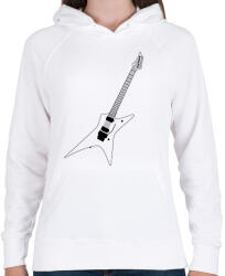 printfashion Gitár - Női kapucnis pulóver - Fehér (17436392)