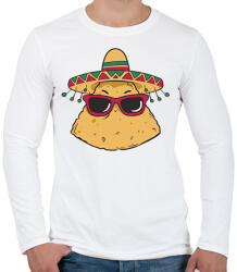 printfashion Mexikói nachos - Férfi hosszú ujjú póló - Fehér (17166504)