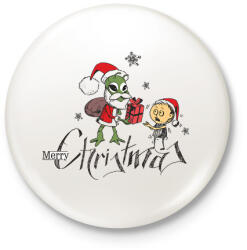 printfashion ufo karácsony - Kitűző, hűtőmágnes - Fehér (16932065)