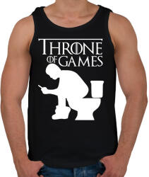 printfashion Throne of games feher - Férfi atléta - Fekete (17475565)
