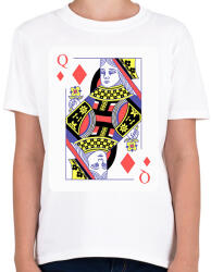 printfashion Dáma káró - Gyerek póló - Fehér (17163544)
