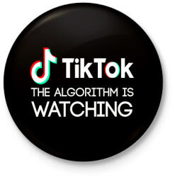 printfashion tiktok - Kitűző, hűtőmágnes - Fekete (17387825)