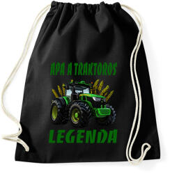 printfashion apa a traktoros legenda - Sportzsák, Tornazsák - Fekete (17433727)