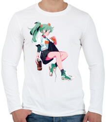 printfashion Animés csaj - Férfi hosszú ujjú póló - Fehér (17032768)