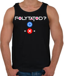 printfashion Squid Game - Folytatod? Nem! - Férfi atléta - Fekete (17222635)
