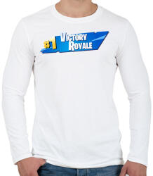printfashion Fortnite - Férfi hosszú ujjú póló - Fehér (17024112)