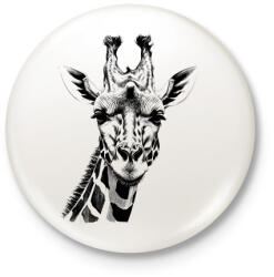 printfashion Zsiráf - Kitűző, hűtőmágnes - Fehér (17118628)