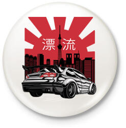 printfashion Japán sportkocsi - Kitűző, hűtőmágnes - Fehér (17090690)