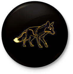 printfashion Neon Fox - Kitűző, hűtőmágnes - Fekete (17442481)