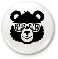 printfashion papa maci - Kitűző, hűtőmágnes - Fehér (17462822)