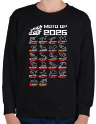 printfashion MOTO GP VERSENYNAPTÁR 2025 - Gyerek pulóver - Fekete (17288969)