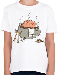 printfashion Kávé - Gyerek póló - Fehér (17338218)