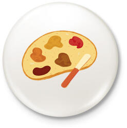 printfashion Festék kenyéren - Kitűző, hűtőmágnes - Fehér (17037527)