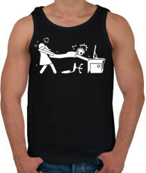 printfashion Csak még egy kört - Férfi atléta - Fekete (17037588)