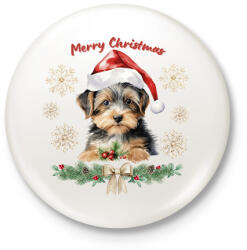 printfashion Kutyus yorki - Kitűző, hűtőmágnes - Fehér (17151028)