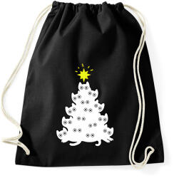 printfashion Cicás Karácsonyfa - Sportzsák, Tornazsák - Fekete (16908543)