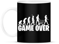 printfashion Game over evolúció fehér - Bögre - Fekete (17471924)