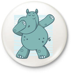 printfashion Víziló - Kitűző, hűtőmágnes - Fehér (17143866)