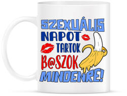 printfashion Szexuális napot tartok - Bögre - Fehér (17302729)
