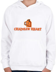 printfashion Chainsaw Heart - Gyerek kapucnis pulóver - Fehér (17268848)